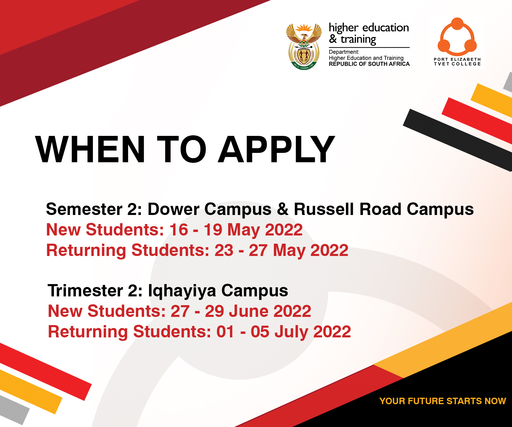 2022 Applications PE TVET College